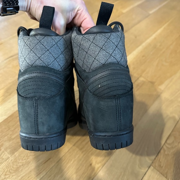 Nike Dunk Sky Hi  Gray Black Suede Wedge Sneaker Boot 616715-001 Women Size 6.5 - Picture 4 of 6